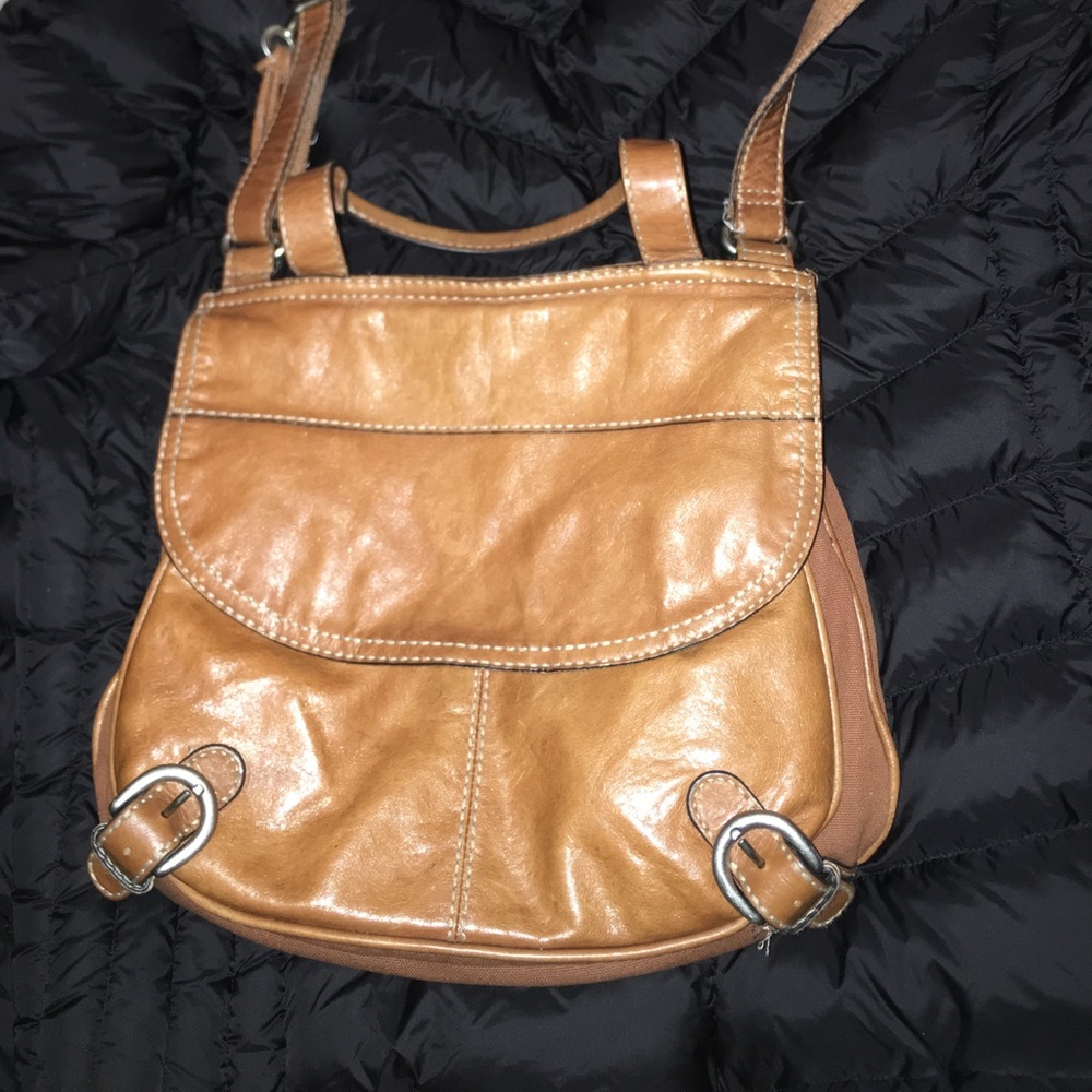 Fossil leather crossbody purse